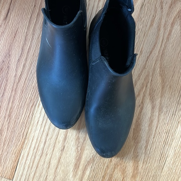 Merona Black Rubber Ankle Boots - Picture 2 of 4